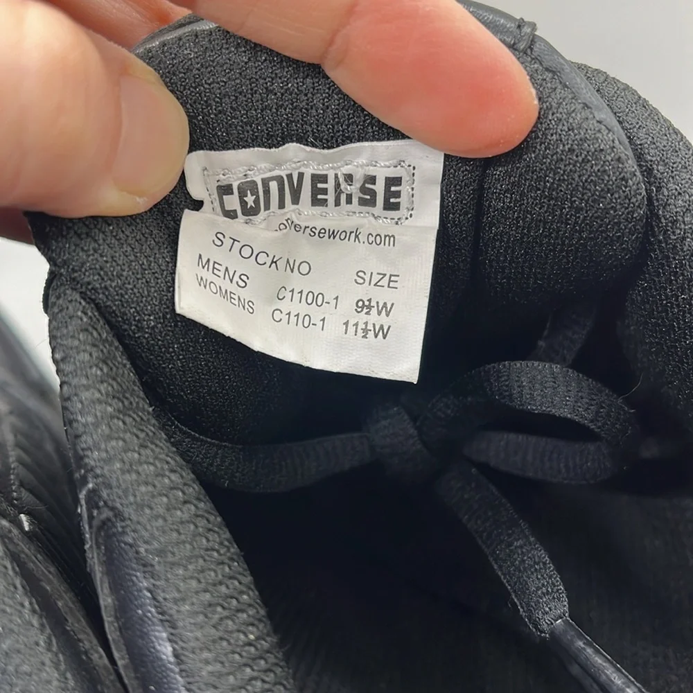 NWT Converse Work - Black Work Shoes Size Mens 9.5 women’s 11.5 - Picture 4 of 6